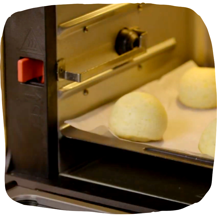 Image of Get the beignets out and flip over onto a pan...